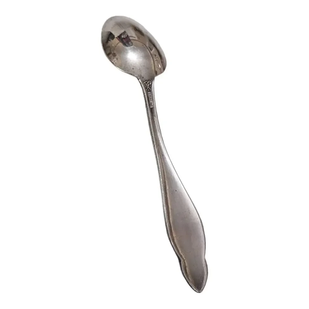 Washington‎ Mt Rainier Enamel Sterling Souvenir Spoon FJT Mining Pick & Shovel